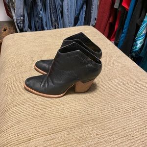 DV Dolce Vita Black Slip On Mule Leather Bootie